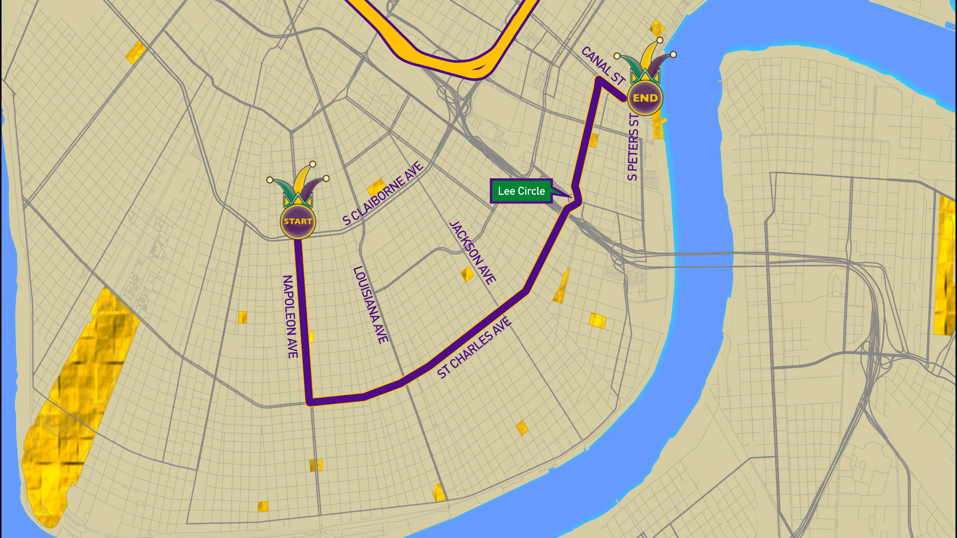 Rex parade route